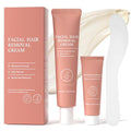 Facial Hair Removal Cream for Women, 2-in-1 Gentle Face Hair Removal Cream with Soothing Cream, Depilatory Creams for Sensitive Skin, Face Chin Upper Lip Hair Remover for Smooth Soft Skin, 2.03 Fl Oz