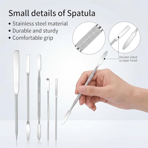 5-Piece Stainless Steel Makeup Spatula Set