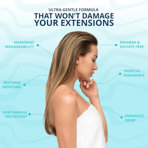 Mermaid Extension Care Leave-In Conditioner with Heat Protectant - 8 Fl Oz - Suitable for Extensions & Natural Hair