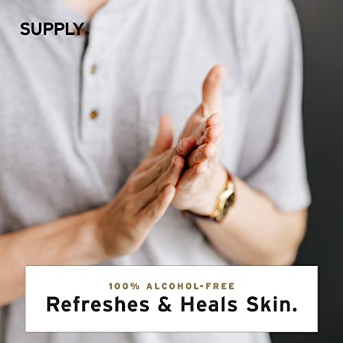 SUPPLY Healing Post Shave- Sandalwood & Cedar After Shave- Alcohol- Free Soothing Formula for Men- Nourishes, Soothes and Boost Cell Repair- for Sensitive and Acne-Prone Skin- 2 oz. Bottle