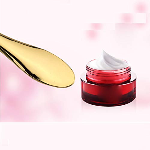 2Pcs Alloy Metal Eye Cream Applicator Wand Stick Mask Spatula Face Mask Eye Cream Massager Tool for Facial Massage, Reduce Puffiness, Cosmetic Beauty Tools (2 Styles), Rose Gold