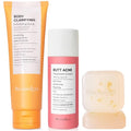 3-Step Butt Acne Clearing Routine: Cleanser Soap + Body Acne Scrub + Clearing Lotion for Breakouts on Butt, Thighs, Back, Clogged Pores & Rough Buttocks ? Exfoliate, Cleanse & Smooth