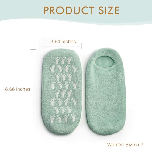 MoyRetty Medium Moisturizing Silicone Gel Socks for Dry Cracked Feet 8.66 Inch