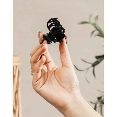 Small Hair Clips for Women Girls, 8 PCS 1.6 Inch Hair Claw Clips for Thin/Medium Thick Hair 4 Style Matte Hair Jaw Clips Non-Slip Tiny Hair Accessories