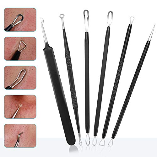 Professional Blackhead Remover Tool Kit - 6 Stainless Steel Extractors
