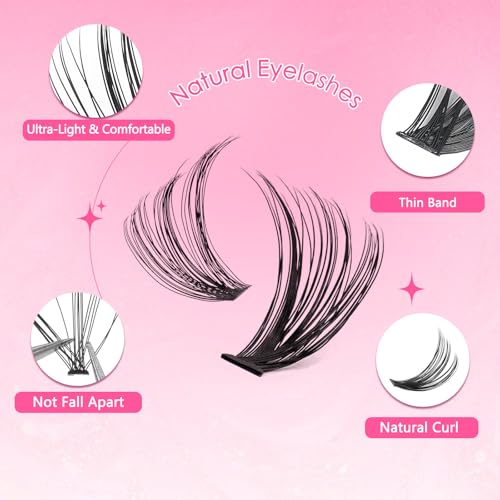 240Pcs Lash Clusters Kit 30D 40D with Bond & Tweezers
