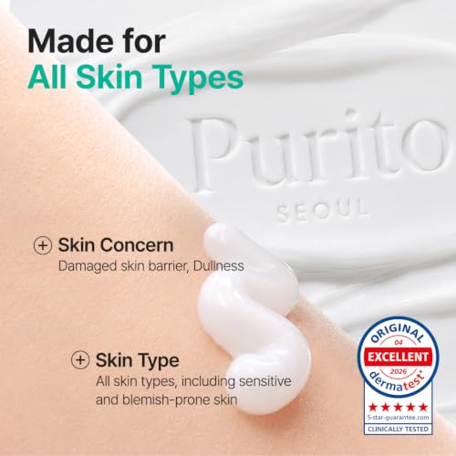 PURITO Panthenol 10% Barrier Cream for Sensitive Skin, 3.38 fl oz - Soothing & Repair