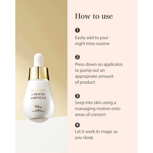 Mastina Mastic Ampoule - Facial Serum for Glass&Radiant Skin. White Mastic Complex 63% + Tranexamic Acid 2% + Niacinamide 5% Acid, Korean Skin Care (Dropper, 0.5fl oz)