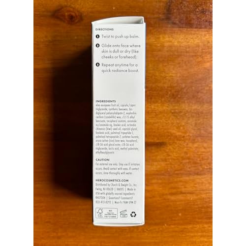 Hero Cosmetics Glow Balm Radiant Skin Stick ? Instantly Gives Skin a Glowy Finish for Dewy and Radiant Looking Skin ? Suitable for Acne-Prone Skin ? Won¡¯t Clog Pores (0.4 oz)