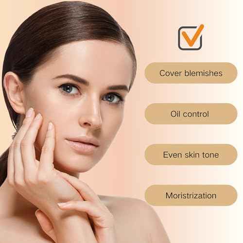 BB Cream Tinted Moisturizer With SPF 50, 9 in 1 BB Cream Sunscreen Protection Concealer, Foundation Full Coverage Tinted Moissturizer for All Skin, Oil-Free, Light (#01 Natural color, with 1 puff)