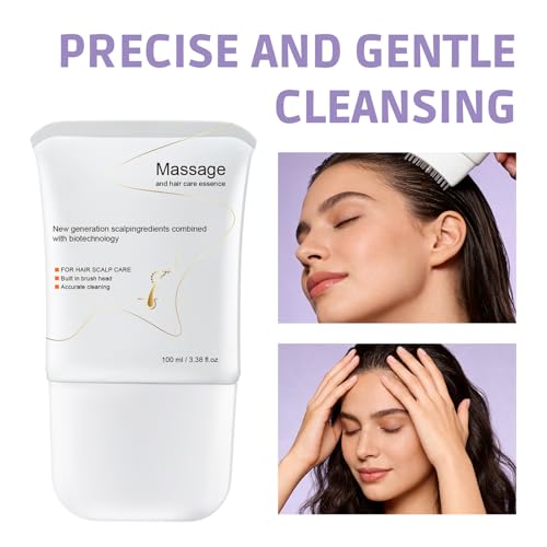 White Hair Growth Serum with Built-In Scalp Brush, Exosome Infused, 3.38 Fl Oz