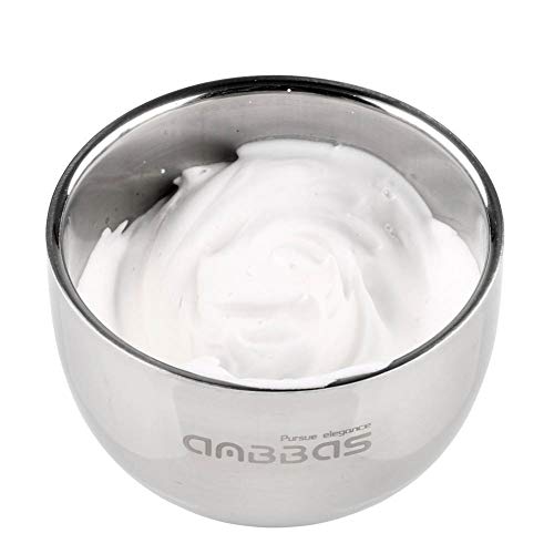 Anbbas Vegan Synthetic Badger Hair Shaving Brush Set for Men with Stand & Bowl, Beech-Synthetic Bristles