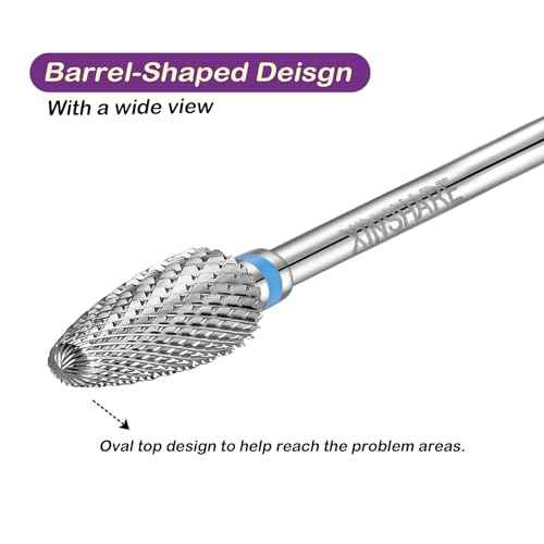 Nail Drill Bits 3/32" Carbide Professional Safety Tungsten Nail File Cone Drill Bit for Acrylic Nail Gel Cuticle cleaner Manicure Pedicure Nail Polishing, Beginner Salon, Medium