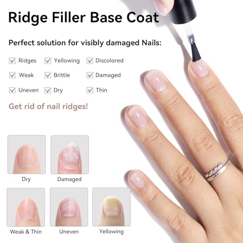 Ridge Filler Base Coat 3-in-1 Nail Strengthener by Nailshion