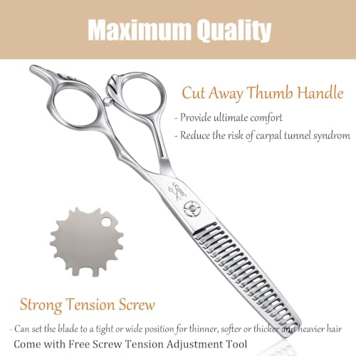 JASON 6" Professional Texturizing Scissors 23-Teeth Hair Shears