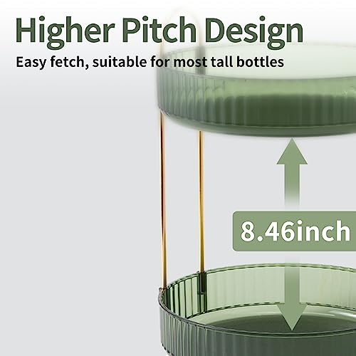 360 Rotating Makeup Organizer - 2 Tier Green Vanity Storage