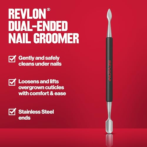 Revlon Expert Dual-Ended Stainless Steel Nail Groomer & Cuticle Pusher