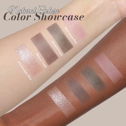 Noerrors Soft Mauve Eyeshadow Quad Palette - Matte & Glitter