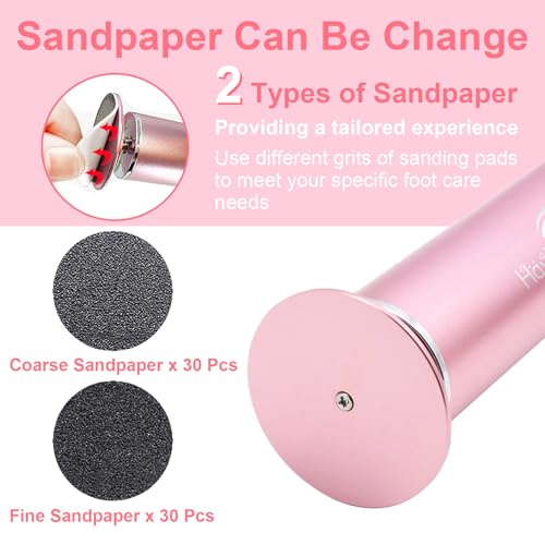 Electric Foot Callus Remover - Professional Pedicure File with 60 Discs