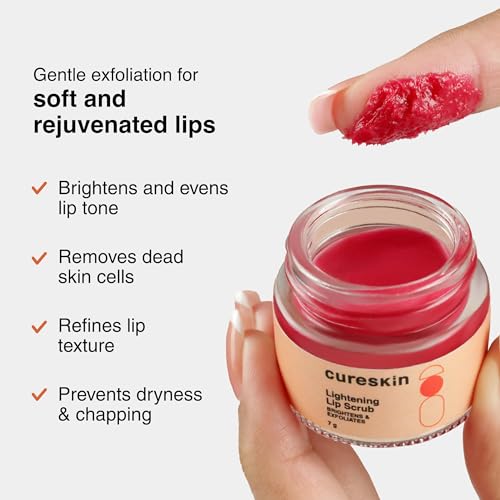 Walnut Shell Lip Scrub with Beetroot & Squalane - Exfoliating Lip Treatment 0.25 Oz
