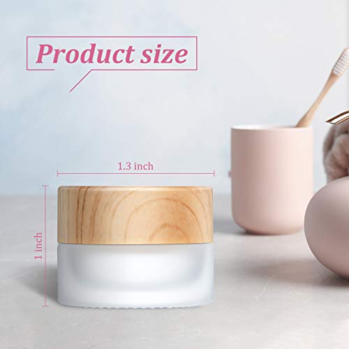 Geiserailie 10 Pcs Glass Cosmetic Sample Jars 5 Gram,5 Gram