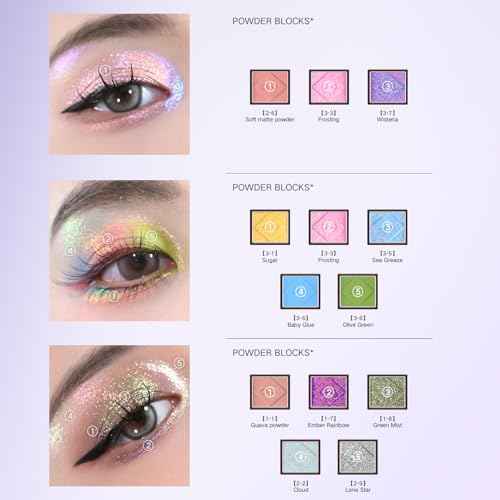 CHARMACY Chameleon All-in-One Palette, Intense Color Shifting, Makeup Set for Women&Beginner Blush, Highlighter, Contour, Eyeshadow & Eyeliner, Face & Eye Make up Gift Set For Girl (1.76 Ounce)