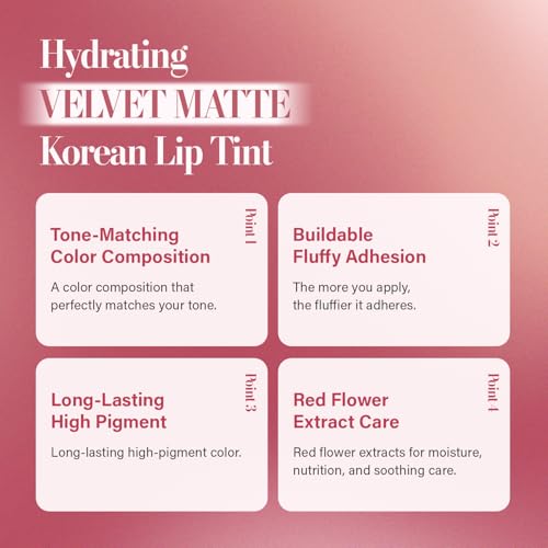 INGA Blurring Velvet Matte Lip Tint - Waterproof Long-Lasting