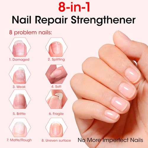 GELLEN 8-in-1 Nail Strengthener & Growth Serum for Damaged Nails