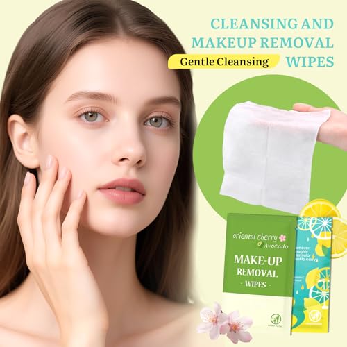 Makeup Remover Wipes 64 Pack - Gentle Face Cleansing Towelettes
