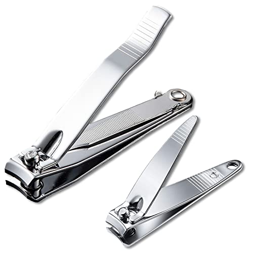Nail Clippers Set - Stainless Steel Fingernail and Toenail Cutters for Men Women Travel