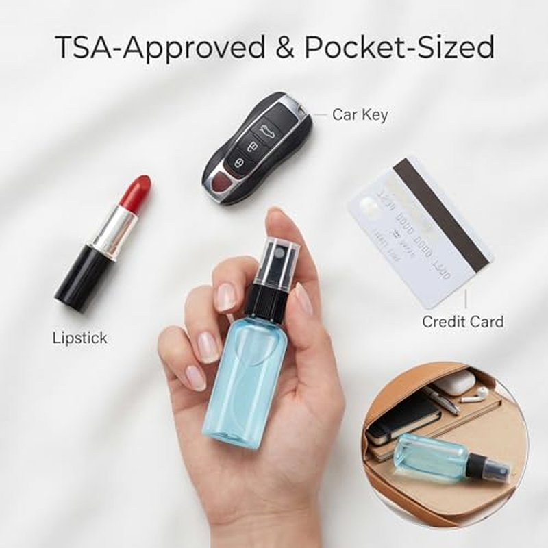 1 oz Travel Spray Bottles, 2-Pack - Fine Mist, TSA Approved