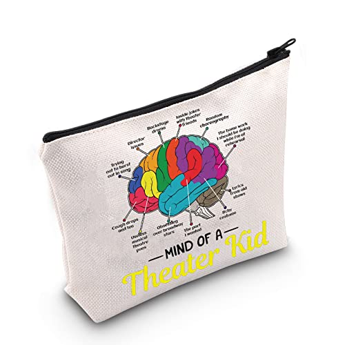 MEIKIUP Mind Of A Theater Musical Gifts Musical Theatre Nerd Makeup Bag Theatre Gift for Actress Actors (Theater Bag)