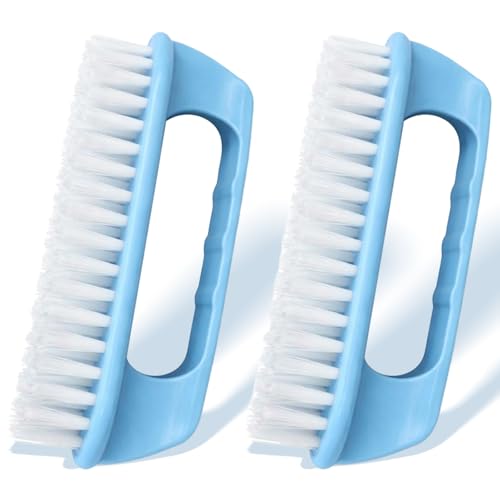 Large Heavy-Duty Nail Cleaning Brush with Four-Finger Grip - 2 Pack