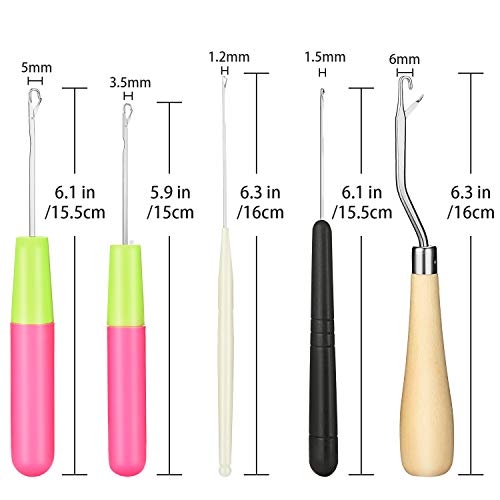 WILLBOND 13-Piece Dreadlocks Crochet Hook Tool Set for Hair Styling
