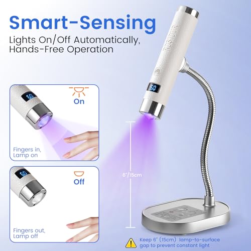 UV Nail Lamp with Auto Sensor | Rechargeable Gel Curing Light