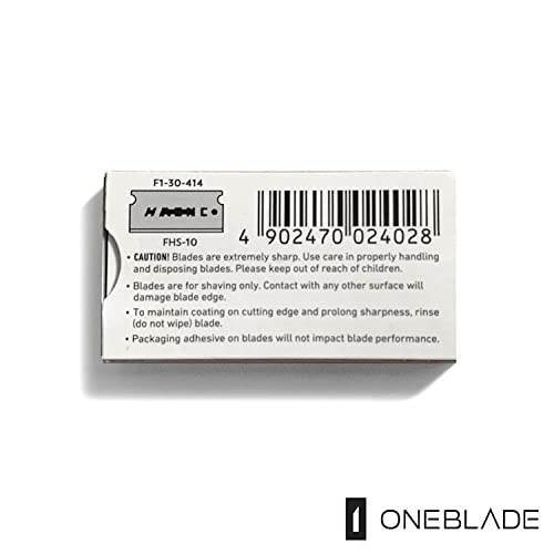 30 Feather FHS-10 Japanese Steel Razor Blades - Refill for OneBlade Core, Hybrid, & Genesis Razors - Single Blade Razor