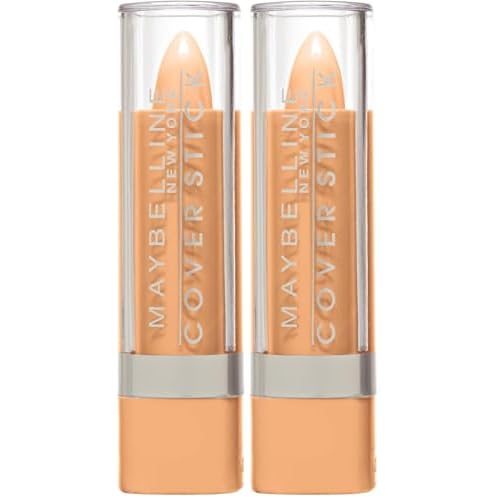 Maybelline New York Cover Stick Corrector Concealer, Medium Beige, 0.16 oz. (Pack of 2)