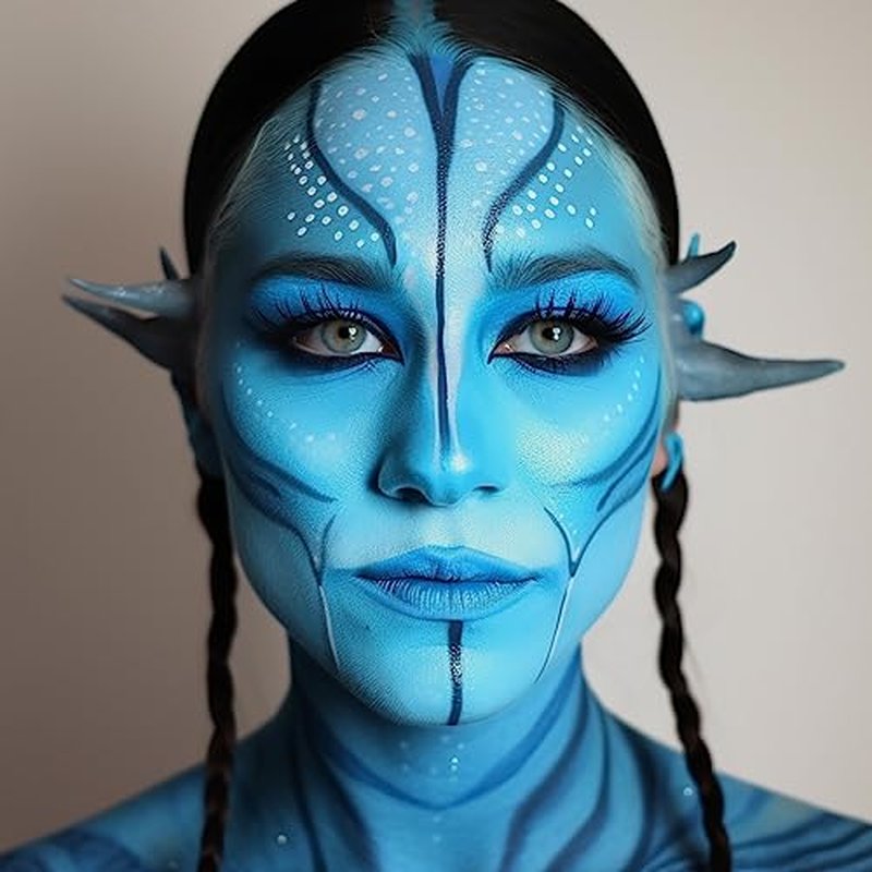 Light Blue Face Body Paint - Non-Toxic Water Activated 30g