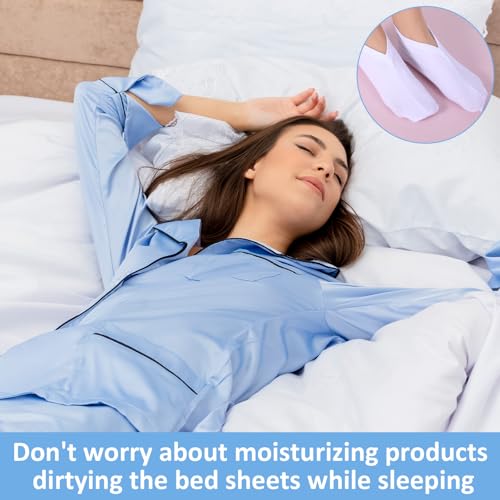 3 Pairs Cotton Moisturizing Overnight Spa Socks for Dry Feet & Cracked Heels