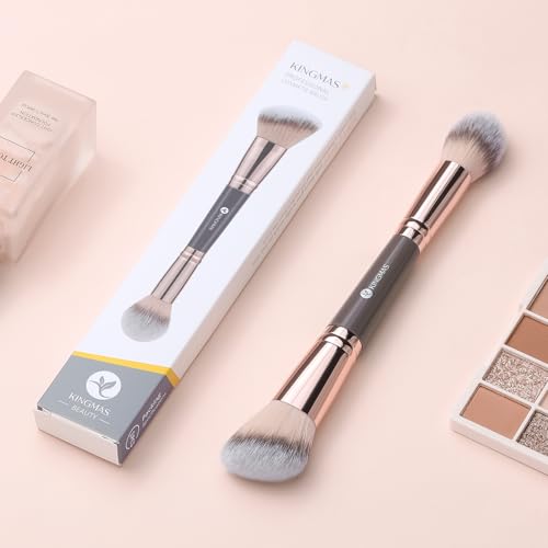 KINGMAS Double-Ended Makeup Brush for Foundation & Concealer