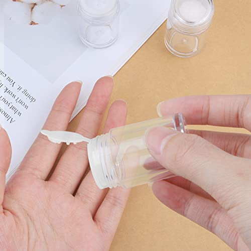 6x 10g Clear Loose Powder Jars with Sifter - Refillable
