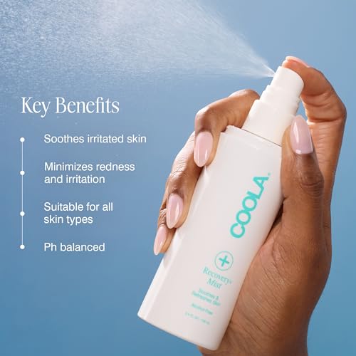 COOLA Recovery+ Face Mist, Hypochlorous Acid Spray for Face, Dermatologist Tested Skin Care, Helps Reduce Redness and Refresh Skin, 3.4oz