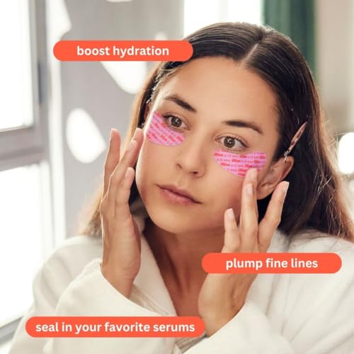 Milli Under Eye Patches – 1 Pair Reusable Sustainable Silicone Masks, Boost Hydration & Dark Circles, Plump Fine Lines & Wrinkles, Skincare Routine, Tin Case