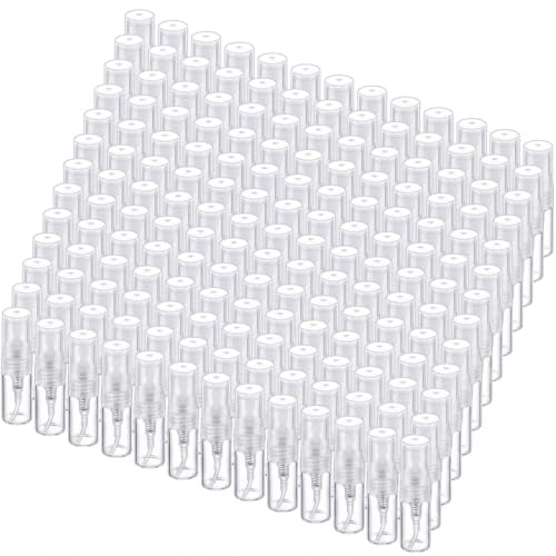 Zhehao 400 Pack 2ml Clear Perfume Spray Bottles with Leak-Proof Cap