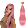 Pink Straight Human Hair Bundles 12 Inch 50g Brazilian