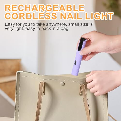 Cordless UV LED Nail Lamp for Gel Nails - Fast Curing & Portable