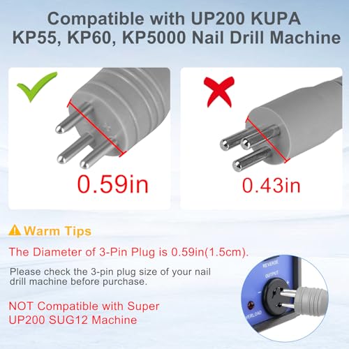 Nail Drill Handpiece for UP200 & KUPA Machines - 35000RPM