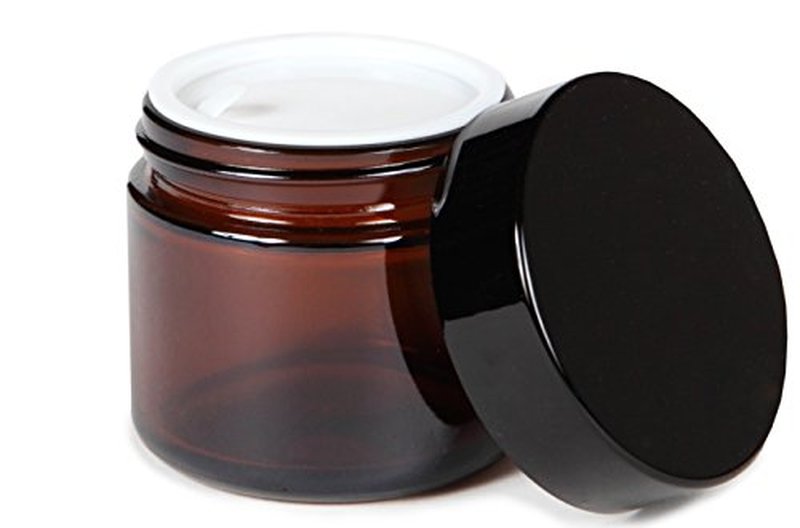 Vivaplex 2 oz Amber Glass Jars with Lids - 12 Pack