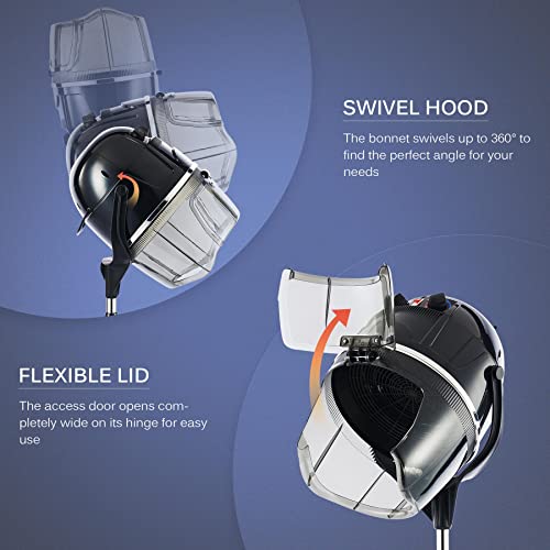 Professional Hooded Hair Dryer with Stand - Adjustable Height