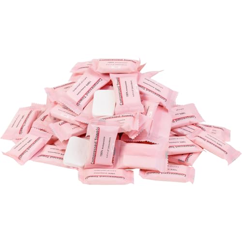 ICOTLE Compressed Towels - 70 Bulk Pack Disposable Face Towels